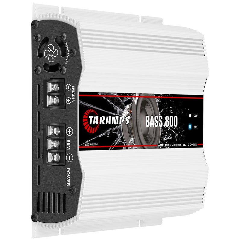Taramp's Taramps Bass 800 2 Ohms Monoblock Amplifier 800 Watts Rms 1 Channel 14.4VDC Out Power Full Range, Great for Sub/Bass - Rca/High Level Input, Car Audio - Image 2